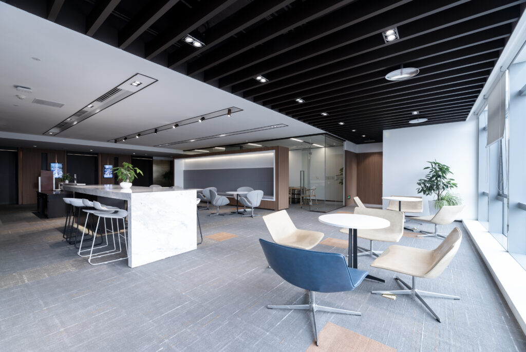 Automated beverage service in corporate office building